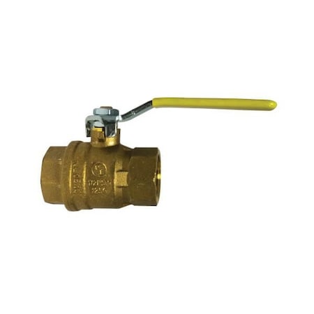 Ball Valve, 34 Nominal, FNPT, 600 Psi WOG, 150 WSP, 20 To 248 Deg F, Full Port, Media Cold Water